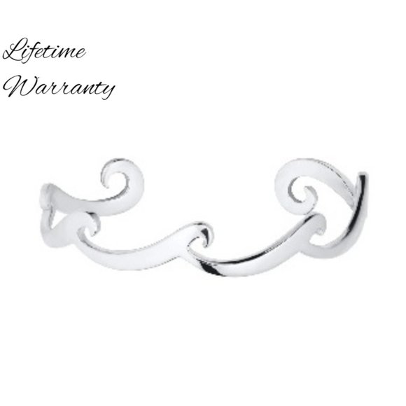 Authentic LeStage Sterling Multi-Wave Cuff Bracelet - Picture 2 of 3